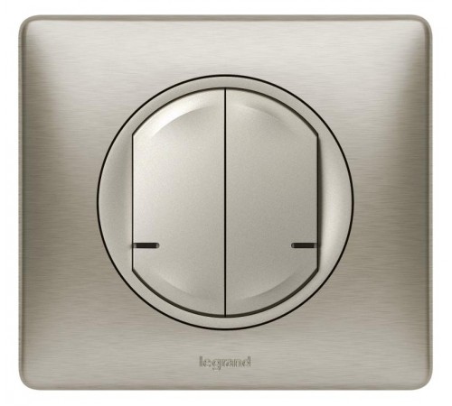 Выключатель Умный беспроводной 2-кл. Celiane рамка титан; титан Netatmo  067774  Legrand