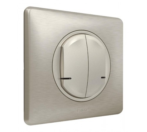 Выключатель Умный беспроводной 2-кл. Celiane рамка титан; титан Netatmo  067774  Legrand