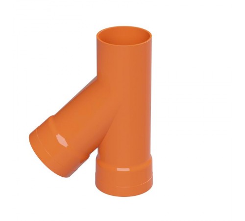 Тройник для двустен. труб. 45 град.. полипропилен. желтый. д.140  019140  DKC