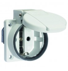 Розетка встраиваемая ( с уплотнителем ) Schuko 16A 3p 250V IP54,QC серая 71103 I 71103-Bals I Bals