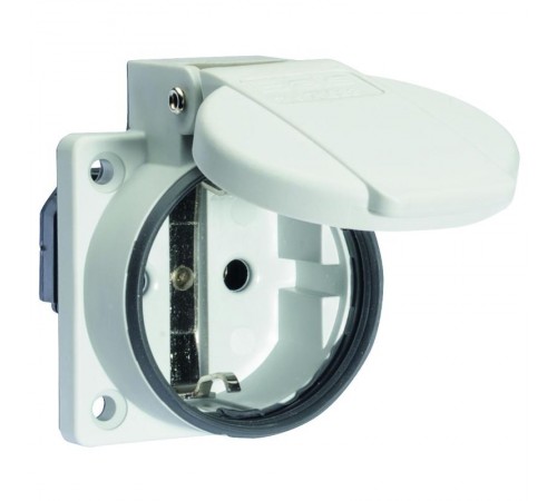 Розетка встраиваемая ( с уплотнителем ) Schuko 16A 3p 250V IP54,QC серая 71103 I 71103-Bals I Bals