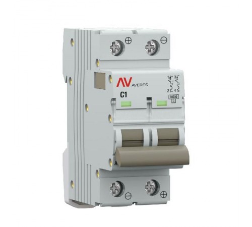Выключатель автоматический AV-10 DC 2P 1A (C) 10kA  AVERES mcb10-DC-2-01C-av EKF