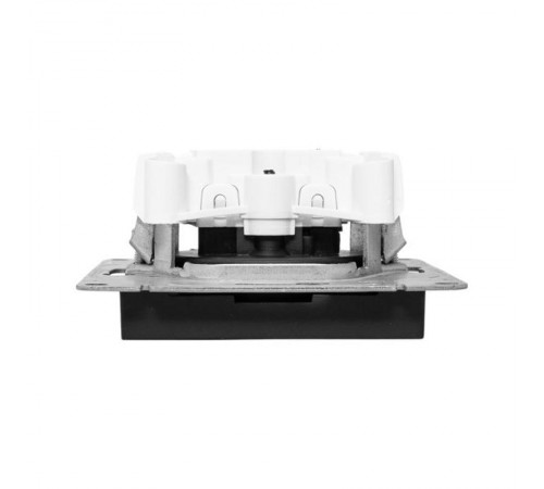 Механизм розетки, 16А, без заземления, со шторками, чёрный Эпика EKF  UP1-SOB-101  EKF