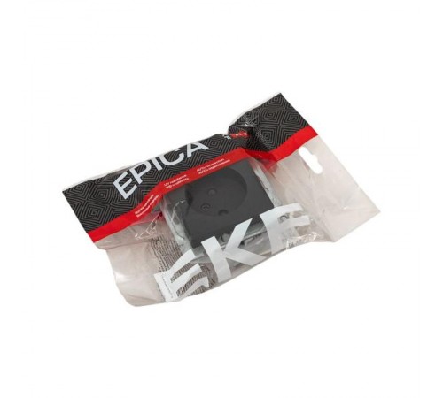 Механизм розетки, 16А, без заземления, со шторками, чёрный Эпика EKF  UP1-SOB-101  EKF