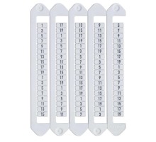 Маркировка для клемм, ширина 5 мм, от 1 до 19, вертикальная ориентация  NUTB-5-1-19V  DKC