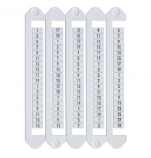 Маркировка для клемм, ширина 5 мм, от 1 до 19, вертикальная ориентация  NUTB-5-1-19V  DKC