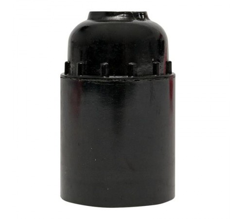 Патрон карболитовый подвесной Е27 черн. индив. пакет   LHC-E27-s-p  EKF