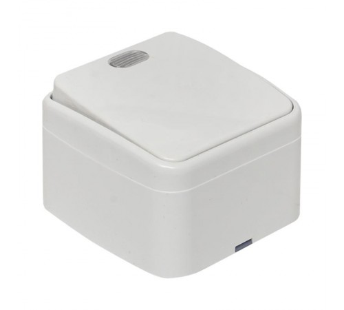 Минск Выключатель 1-клавишный ОП 10А с индикатором белый  EKF Basic  EGV10-121-10  EKF