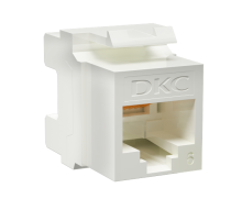 Модуль Keystone RJ45 CAT6 не экранированный, 180 градусов, белый  RNK6U180WH  DKC