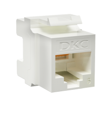 Модуль Keystone RJ45 CAT6 не экранированный, 180 градусов, белый  RNK6U180WH  DKC