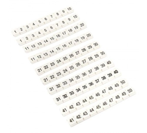 Маркеры для JXB-ST 2,5 NLPE с нумерацией 1-50 (100 шт.)  zb-st-2.5-nlpe-1-50  EKF