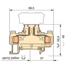 Клемма D2,5/8.S.ADO.NF ADO 2.5мм.кв.  1SNA399752R1100  TE