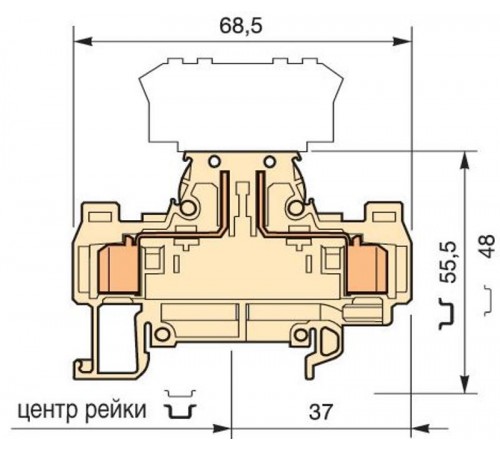 Клемма D2,5/8.S.ADO.NF ADO 2.5мм.кв.  1SNA399752R1100  TE