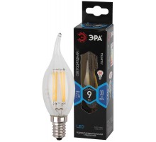 Лампа светодиодная F-LED BXS-9W-840-E14 (филамент, свеча на ветру, 9Вт, нетр, E14)  Б0047005  ЭРА