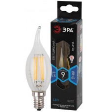Лампа светодиодная F-LED BXS-9W-840-E14 (филамент, свеча на ветру, 9Вт, нетр, E14)  Б0047005  ЭРА