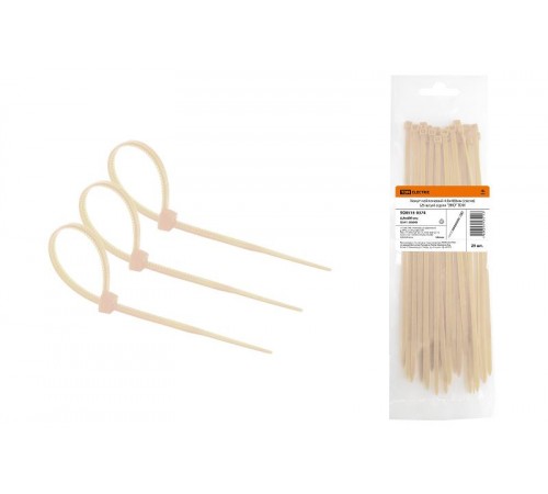 Хомут нейлоновый 4.8х400мм (сосна) (25 штук) серия "ЭКО"  SQ0515-0374  TDM