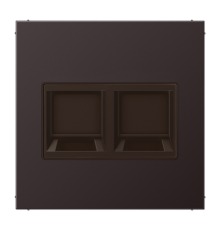 Плата (фиксация защёлкиванием) для двух модулей; металл; дарк  AL1969-25WED  Jung