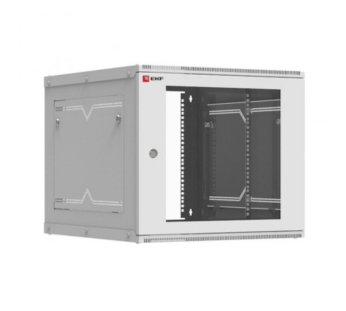 Шкаф телекоммуникационный настенный разборный 9U (600х650) дверь стекло, Astra A серия EKF Basic  ITB9G650D  EKF