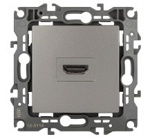 Розетка ЭРА Серия 12 12-3114-16 HDMI, титан   Б0065714  ЭРА