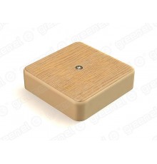 Коробка распределительная для о/п с кабель-каналом 100х100х29мм, IP40, цвет-ДУБ (42шт)  GE41218-12  GREENEL