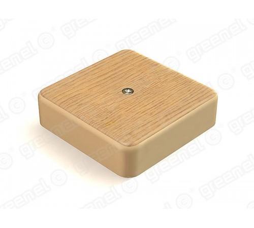 Коробка распределительная для о/п с кабель-каналом 100х100х29мм, IP40, цвет-ДУБ (42шт)  GE41218-12  GREENEL