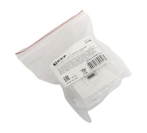 Розетка USB A+C, 2.1А, 2 гнезда, без индикатора, белая 45*45мм  E2MR2-21USB-10-AC  EKF