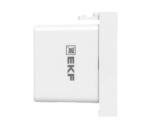 Розетка USB A+C, 2.1А, 2 гнезда, без индикатора, белая 45*45мм  E2MR2-21USB-10-AC  EKF
