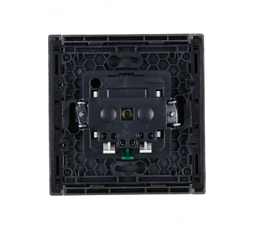 FORTE&PIANO Розетка с заземлением со шторками безвинтовое крепление 16А FP513 сталь  FP-R14-16-1-K46  IEK