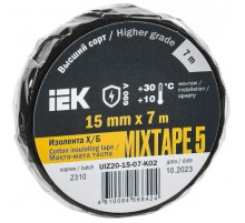 Изолента Х/Б MIXTAPE 5 15мм 7м   UIZ20-15-07-K02  IEK