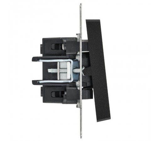 BRITE Выключатель 1-клавишный с индикацией 10А ВС10-1-1-БрЧ черный  BR-V10-1-10-K02  IEK