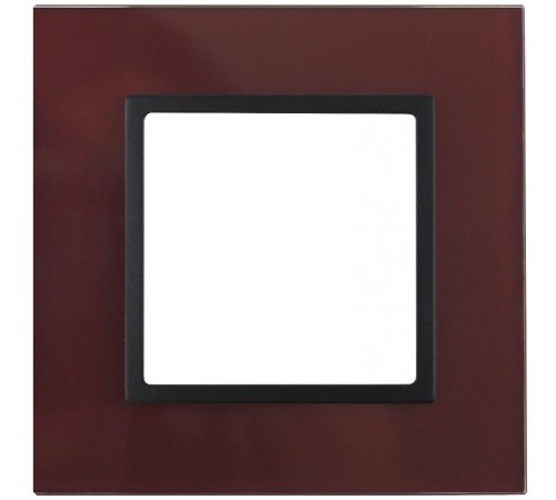 14-5101-25 Рамка на 1 пост, стекло, Эра Elegance, бордо+антр  Б0034479  ЭРА