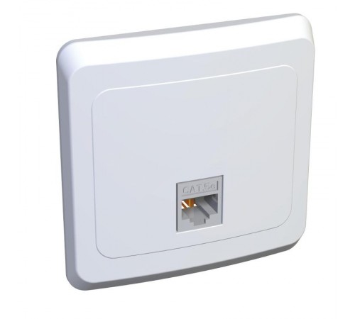 Этюд Белый С/У Розетка компьютерная 1-ая кат.5e (RJ45)  KOMC-001B  SE