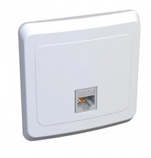Этюд Белый С/У Розетка компьютерная 1-ая кат.5e (RJ45)  KOMC-001B  SE