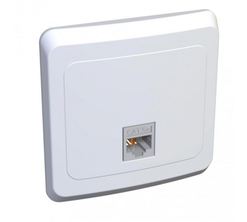 Этюд Белый С/У Розетка компьютерная 1-ая кат.5e (RJ45)  KOMC-001B  SE