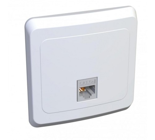 Этюд Белый С/У Розетка компьютерная 1-ая кат.5e (RJ45)  KOMC-001B  SE