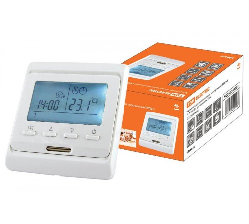 Термостат для теплых полов электронный ТТПЭ-1 16А 250В с датчиком 3м  SQ2503-0001  TDM