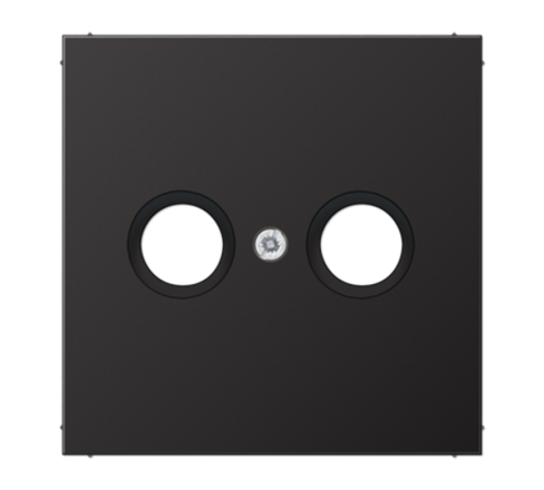 Крышка для TV-FM-розеток, фиксация винтом; металл; dark; Aluminium  AL2990TVD  Jung