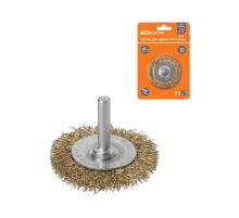Щетка для дрели "плоская", 50 мм, латунированная витая проволока d 0,3 мм, "Рубин",  SQ1096-0201  TDM