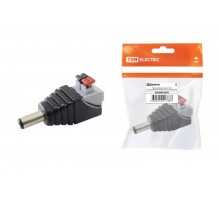 Разъём питания штекер 2.1х5.5 с быстрозажимной колодкой, инд. упаковка  SQ1809-0043  TDM