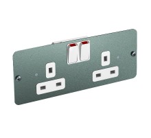 Розетка с крышкой стандарта BS 181,5x73,5 мм (SKS-BSS0MK2A)  6117208  OBO Bettermann