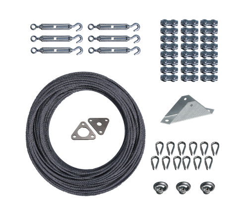 Комплект растяжек для мачты СМТк до 10 метров, 2 яруса  76025  Ezetek