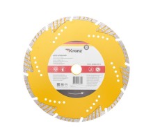 Диск алмазный отрезной Turbo сегментный с защитными секторами, 230х22,2x10мм  KR-90-0108  Kranz