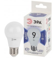 Лампа светодиодная СТАНДАРТ LED A60-9W-860-E27 (диод, груша, 9Вт, хол, E27)  Б0032248  ЭРА