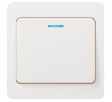 Выключатель Intro Style 7-102-01 с подсветкой, 10А-250В, IP20, СУ, белый  Б0060627  Intro