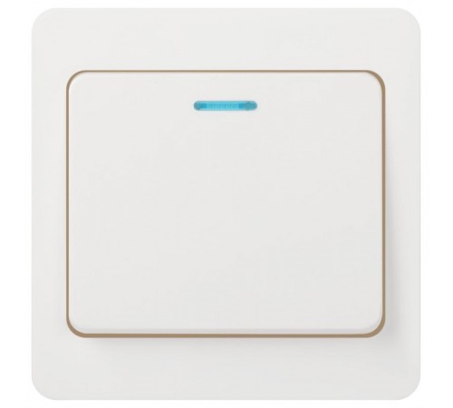 Выключатель Intro Style 7-102-01 с подсветкой, 10А-250В, IP20, СУ, белый  Б0060627  Intro