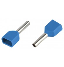 Наконечник-гильза ЭРА NO-225-104 (двойной) НШвИ(2) 2,5-12 с изолированным фланцем (упаковка 50 шт.)   Б0063289  ЭРА