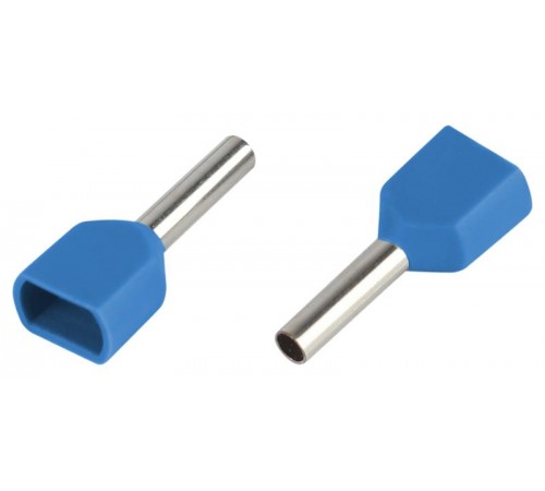 Наконечник-гильза ЭРА NO-225-104 (двойной) НШвИ(2) 2,5-12 с изолированным фланцем (упаковка 50 шт.)   Б0063289  ЭРА