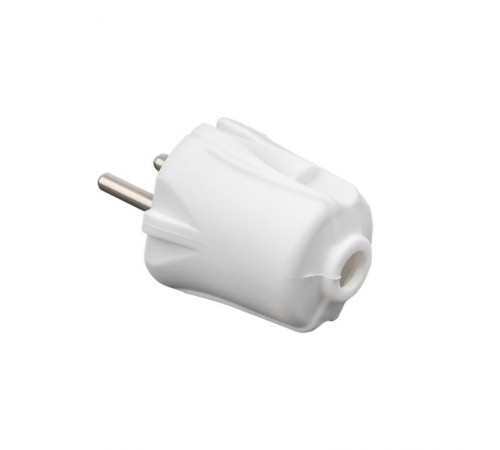 Вилка прямая без заземления белая 10А 250 В Proxima  AVP10-10-r  EKF