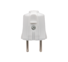 Вилка прямая без заземления белая 10А 250 В Proxima  AVP10-10-r  EKF