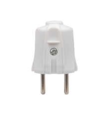 Вилка прямая без заземления белая 10А 250 В Proxima  AVP10-10-r  EKF